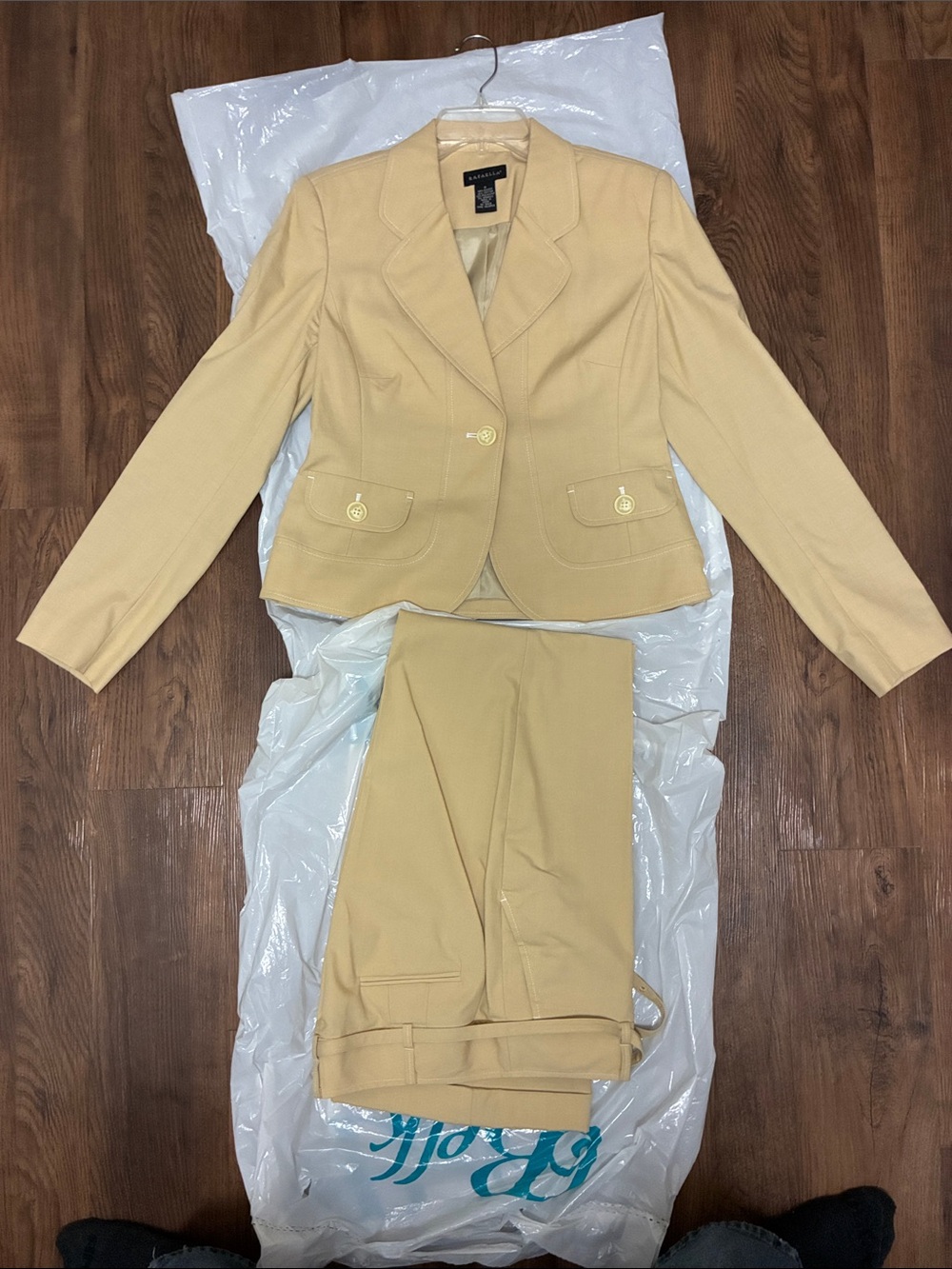 Rafaella Women’s Tan Two-Piece Suit Jacket (8) & Pants (10) (Will sell separate)